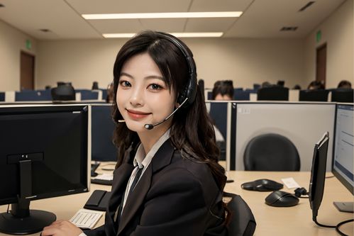 耳麥女性客服 職業形象的藝術捕捉